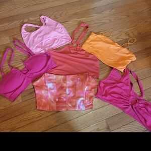 Dressy Tank Tops Pink/ Orange Sz Small